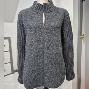 NWT Willi Smith 100% Wool Zip Front Sweater
